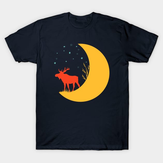 moose lover, moose gift mama ,friends day, T-Shirt by mezy